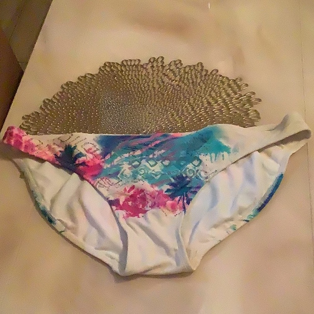 Colorful, bikini, bottom size X large by ocean Pacific blue, hot, pink, …